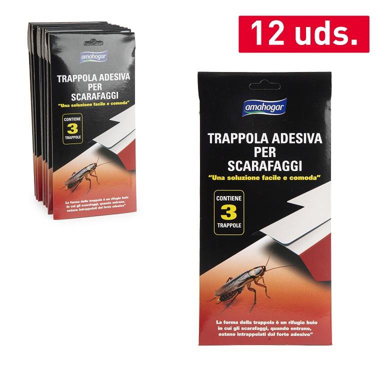 PROTEMAX - Trappola Adesiva Per Scarafaggi E Insetti Striscianti - Confezione Da 2 Pezzi